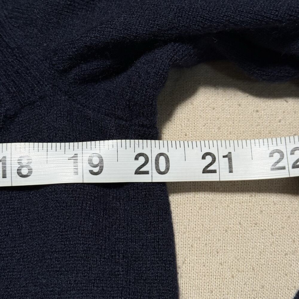 Banana Republic Sweater Mens L Tall Blue 100% Merino Wool 1/4 Zip Preppy - Picture 8 of 9